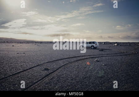 Island, Off-Road-Fahrzeug Stockfoto