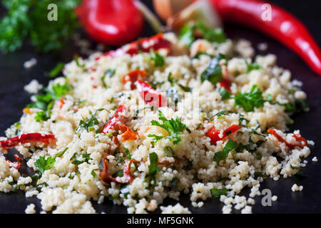 Couscous Salat, close-up Stockfoto