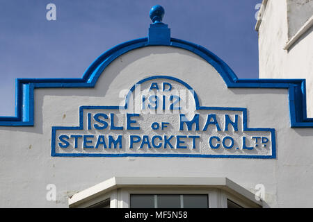 Isle Of Man Steam Packet Zeichen castletown Stockfoto