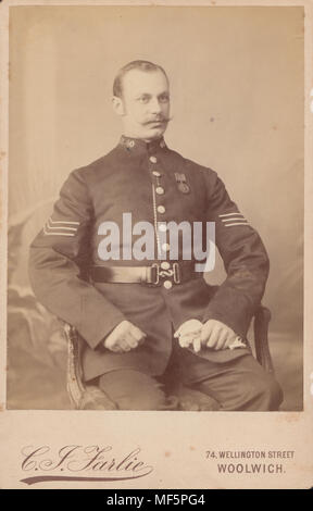 Kabinett Karte der Viktorianischen Metropolitan Polizist Stockfoto