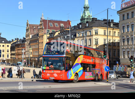 Hop on-Hop off Sightseeing Bus Stockfoto