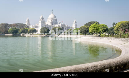 Das Victoria Memorial ist ein großes Marmorbad Gebäude im Speicher von Königin Victoria in Kolkata, West Bengal, Indien Stockfoto