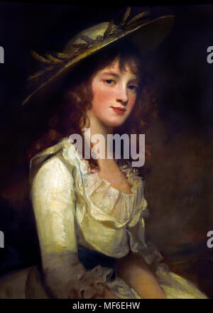 Portrait von MIss Constable 1787 George Romney 1734-1802, England. Stockfoto