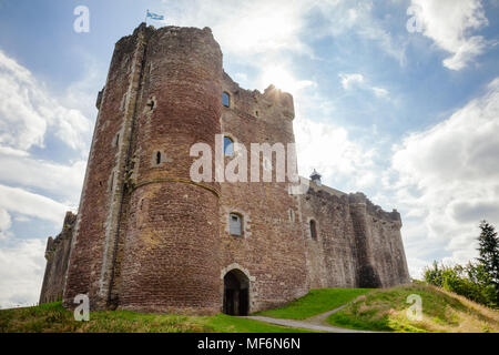 Mittelalterliche Doune Castle, Stirling Stadtteil Central Scotland, UK, berühmt für sein ein Drehort der britischen Komödie Monty Python und der Heilige Grai Stockfoto