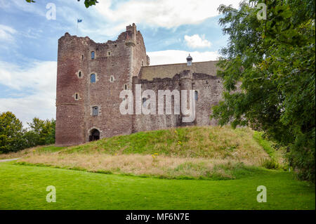 Mittelalterliche Doune Castle, Stirling Stadtteil Central Scotland, UK, berühmt für sein ein Drehort der britischen Komödie Monty Python und der Heilige Grai Stockfoto