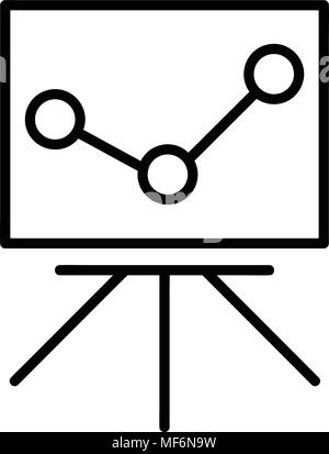 Statistiken überwachung Symbol auf weißem Hintergrund Stock Vektor
