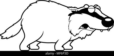 Ein Cartoon Illustration eines Dachs zu heulen. Stock Vektor