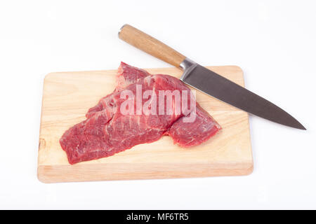 Ein bavette oder Flanke, Beefsteak aus einem Supermarkt in England UK gekauft. Stockfoto