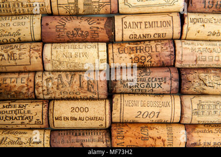 Korken von französischen Wein Stockfoto