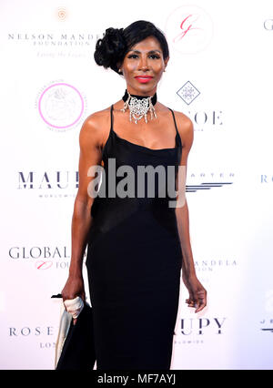 Sinitta Teilnahme an der Nelson Mandela Global Geschenk Gala, im Rosewood Hotel, London Stockfoto