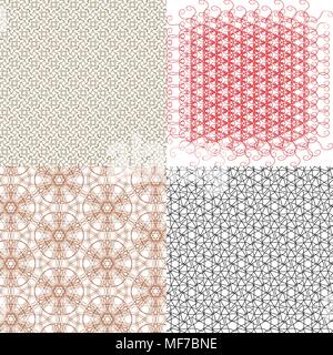 Set mit geometrischen Muster in Op art Design. Vector Illustration Kunst Stock Vektor