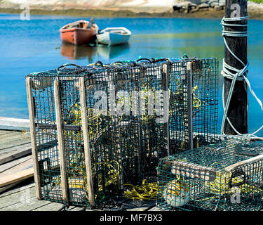 Hummer fallen auf der Werft in Peggy's Cove, Nova Scotia, Kanada. Stockfoto