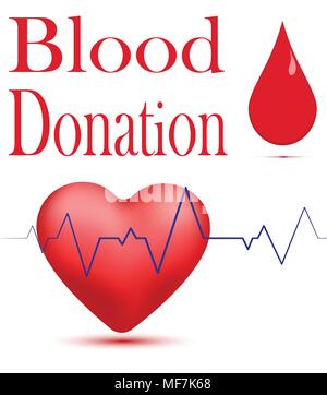 Blutspende Banner mit Blut Tropfen Stock Vektor