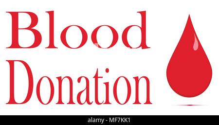Blutspende Banner mit Blut Tropfen Stock Vektor
