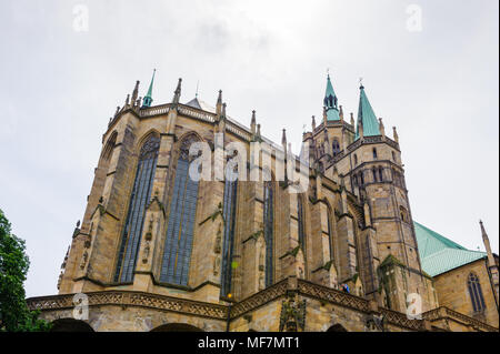 Erfurter Dom und Stiftskirche St. Maria, Erfurt, Deutschland. Martin Luther wurde in der Kathedrale im Jahre 1507 geweiht. Stockfoto