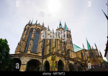 Erfurter Dom und Stiftskirche St. Maria, Erfurt, Deutschland. Martin Luther wurde in der Kathedrale im Jahre 1507 geweiht. Stockfoto