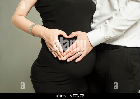 Schwangerschaft Herz. Stockfoto