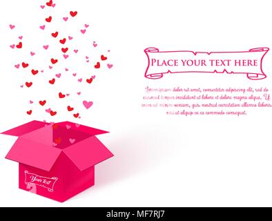 Red Box Verpackung Stock Vektor