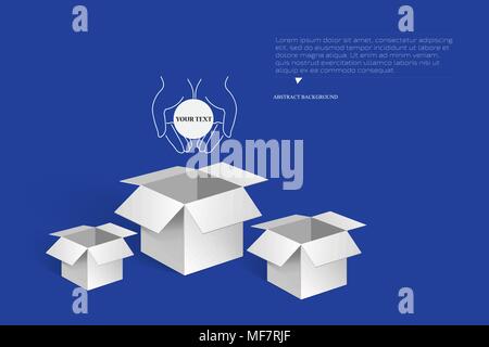 Kartons für die Verpackung und Lagerung Stock Vektor