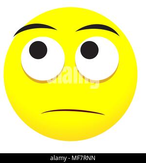 Emoji Icons mit emotionalen Gesichter isolieren Symbol Stock Vektor