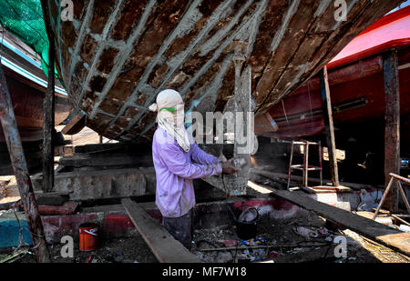 Bootsreparaturwerft, Thailand, Südostasien Stockfoto
