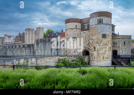 Eine Detailansicht der Tower of London, London, England, Vereinigtes Königreich Stockfoto