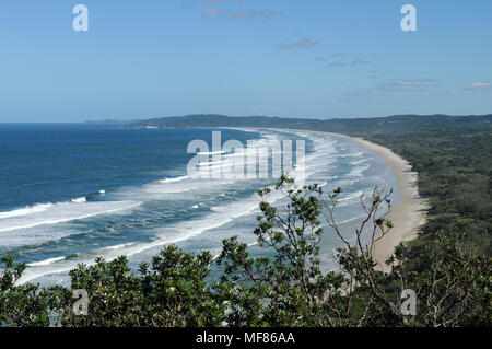 Tallow Beach aus Byron Bay New South Wales Stockfoto