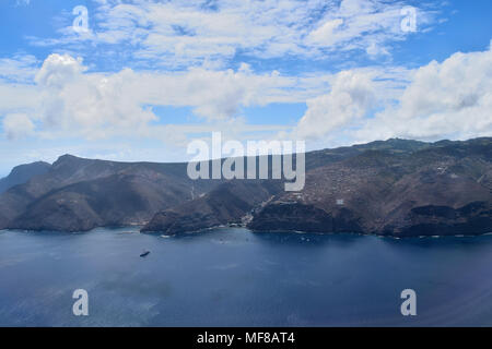 St Helena Island aus der Luft Stockfoto