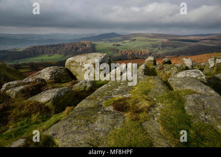 Der Blick vom Felsen Carhead Stockfoto