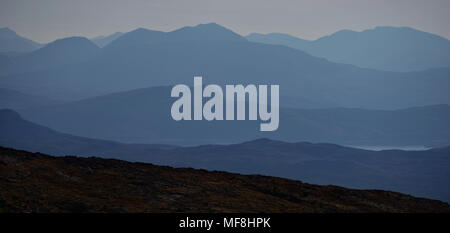 Die Aussicht von Sgurr a Chaorachain, die Bealach Na Ba, Schottland (2) Stockfoto