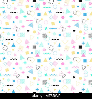 Geometrische nahtlose Muster Farbe, Stil, bestehend aus Linie geometrische Formen und Linien. Bunte geometrische nahtlose Muster. Stockfoto