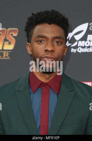 Hollywood, CA, USA. 23 Apr, 2018. 23. April 2018 - Hollywood, Kalifornien - Chadwick Boseman. Disney und Marvel'' Avengers: Infinity Krieg'' Los Angeles Premiere statt bei Dolby Theater. Photo Credit: F. Sadou/AdMedia Credit: F. Sadou/AdMedia/ZUMA Draht/Alamy leben Nachrichten Stockfoto