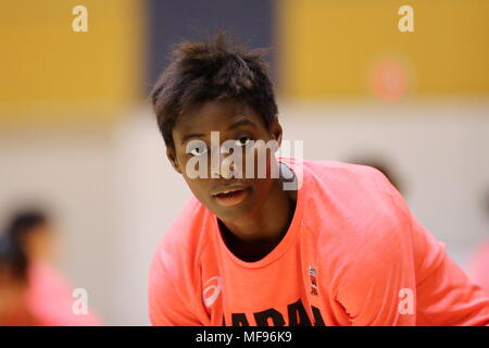 Ajinomoto National Training Center, Tokyo, Japan. 24 Apr, 2018. Evelyn Mawuli (JPN), 24. April 2018 - Basketball: Japans Frauen Nationalteam Trainingslager für den Asian Games 2018 und der FIBA Basketball der Frauen-WM 2018 an Ajinomoto National Training Center, Tokyo, Japan. Credit: Naoki Nishimura/LBA SPORT/Alamy leben Nachrichten Stockfoto