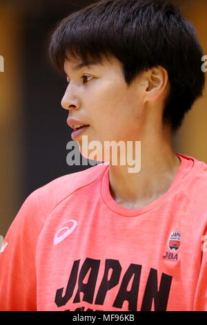Ajinomoto National Training Center, Tokyo, Japan. 24 Apr, 2018. Ramu Tokashiki (JPN), 24. April 2018 - Basketball: Japans Frauen Nationalteam Trainingslager für den Asian Games 2018 und der FIBA Basketball der Frauen-WM 2018 an Ajinomoto National Training Center, Tokyo, Japan. Credit: Naoki Nishimura/LBA SPORT/Alamy leben Nachrichten Stockfoto