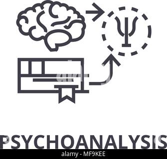 Psychoanalyse dünne Linie Symbol, Zeichen, Symbol, illustation, lineare Konzept, Vektor Stock Vektor