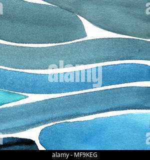 Hand gemalte Aquarell Hintergrund. Aquarell Flecken und Linien. Stockfoto