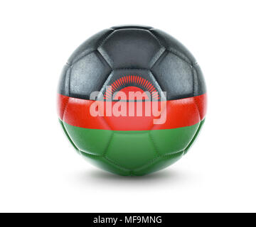 Hohe Qualität Rendern eines Fußballs mit der Flagge von Malawi. (Serie) Stockfoto