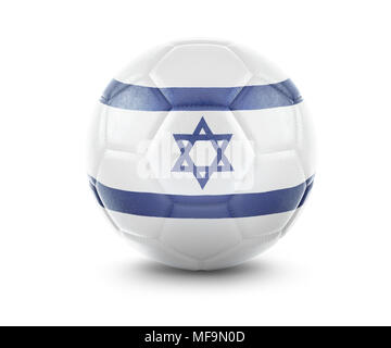 Hohe Qualität Rendern eines Fußballs mit der Flagge Israels. (Serie) Stockfoto