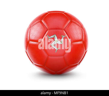 Hohe Qualität Rendern eines Fußballs mit der Flagge der Isle of Man (Serie) Stockfoto