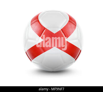 Hohe Qualität Rendern eines Fußballs mit der Flagge von Alabama. (Serie) Stockfoto