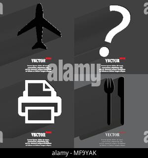 Satz von modischen Ikonen, trending Symbole. Flaches Design für Ihre web-design. Vector Illustration Stock Vektor