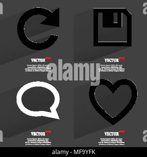 Satz von modischen Ikonen, trending Symbole. Flaches Design für Ihre web-design. Vector Illustration Stock Vektor