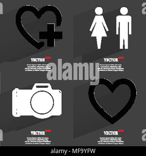 Satz von modischen Ikonen, trending Symbole. Flaches Design für Ihre web-design. Vector Illustration Stock Vektor