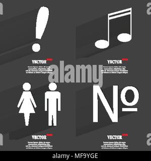 Satz von modischen Ikonen, trending Symbole. Flaches Design für Ihre web-design. Vector Illustration Stock Vektor