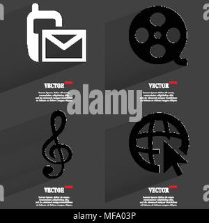 Satz von modischen Ikonen, trending Symbole. Flaches Design für Ihre web-design. Vector Illustration Stock Vektor