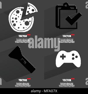 Satz von modischen Ikonen, trending Symbole. Flaches Design für Ihre web-design. Vector Illustration Stock Vektor