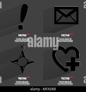 Satz von modischen Ikonen, trending Symbole. Flaches Design für Ihre web-design. Vector Illustration Stock Vektor