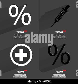 Satz von modischen Ikonen, trending Symbole. Flaches Design für Ihre web-design. Vector Illustration Stock Vektor