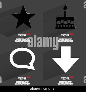 Satz von modischen Ikonen, trending Symbole. Flaches Design für Ihre web-design. Vector Illustration Stock Vektor