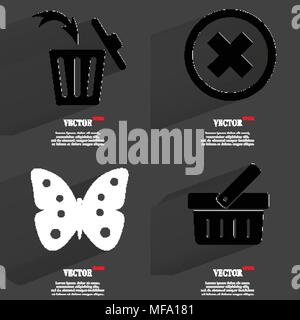 Satz von modischen Ikonen, trending Symbole. Flaches Design für Ihre web-design. Vector Illustration Stock Vektor